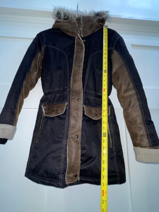 KUHL ARKTIK Projekt GOOSE DOWN PARKA Womens Jacket Sz M Sherpa Heavy Winter EUC - Picture 4 of 9